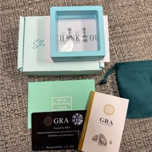 1ct Moissanite Earrings S925 Sterling Silver